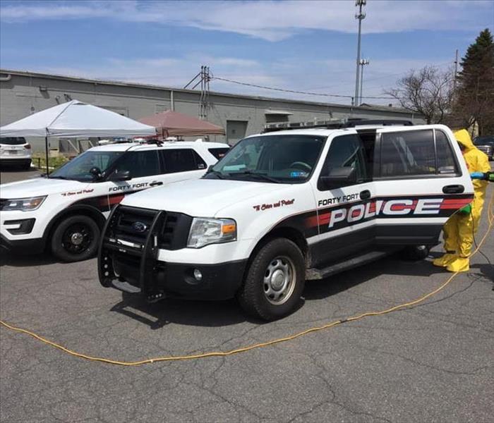 White Forty Fort Police Vehicles in Parking Lot